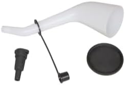 Lisle 18232 Offset Funnel with Cap & Lid Black