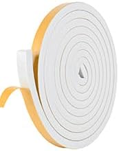 Self-Adhesive High Density Foam Insulation Strips - 1/2in x 3/8in x 16.5Ft Weatherstrip with Strong Adhesive for Door and Window Soundproofing