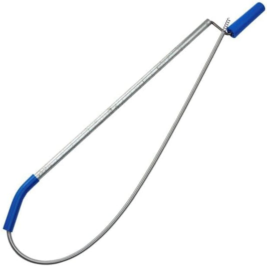 Toilet Auger, Toilet Snake Drain Clog Remover Tool, Drain Cleaning Tool 3/8"" x 64.75"" - Durable, Rust-Resistant & Multi-Size for Household Clogs (338), Blue, Silver
