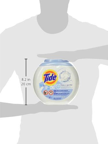 Tide PODS Free & Gentle Laundry Detergent Soap Pacs, 42 Count, Tide PODS Laundry Detergent (Packaging May Vary)