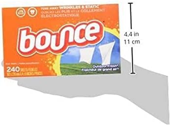 Bounce Fabric Softener Sheets,Outdoor Fresh Scent,240 Count (Pack of 4)