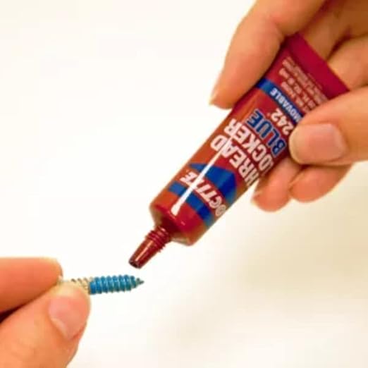 Loctite Threadlocker Blue 242 - Removable Thread Lock Glue for Nuts, Bolts, & Fasteners, Medium Strength Screw Glue to Prevent Loosening & Corrosion - 6 ml, 1 Pack
