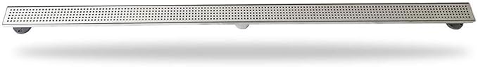 Neodrain 72-Inch Linear Shower Drain with Quadrato Pattern Grate, Professional Brushed 304 Stainless Steel Rectangle Shower Floor Drain Manufacturer,Floor Shower Drain With Leveling Feet,Hair Strainer
