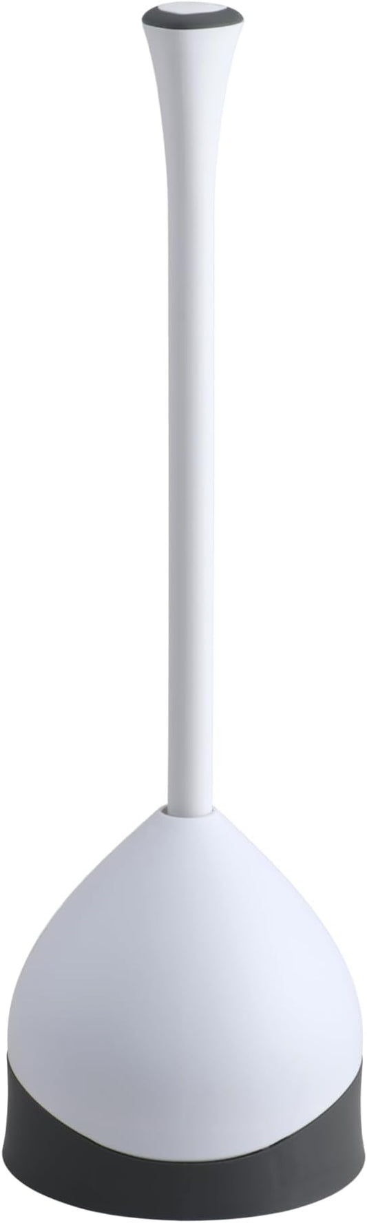 Clorox Toilet Plunger with Hideaway Caddy, Set of 2 – for Bathroom Organization and Storage, Bathroom Accessories, Toilet Unclogger, with Holder, White