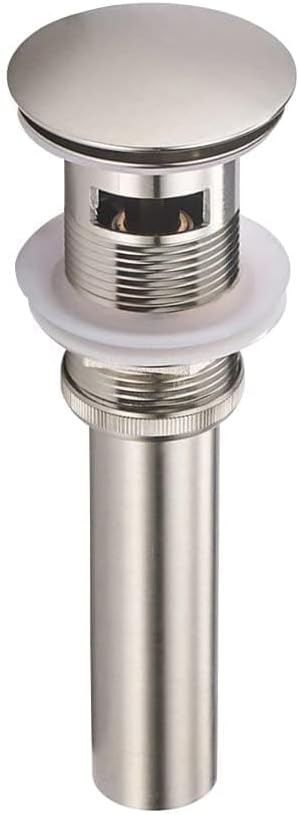 Bathroom Sink Drain with Overflow - Big Cap Pop up Drain Fit for Large Undermount Sink with Standard 1 3/4" Drain Opening,Brushed Nickel,YDPOP-3