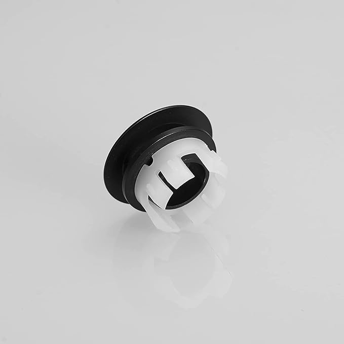 BWE Sink Basin Trim Overflow Ring Cover Black Bathroom Vessel Vanity Basin Bath Sink Brass Insert in Hole Round Caps Double
