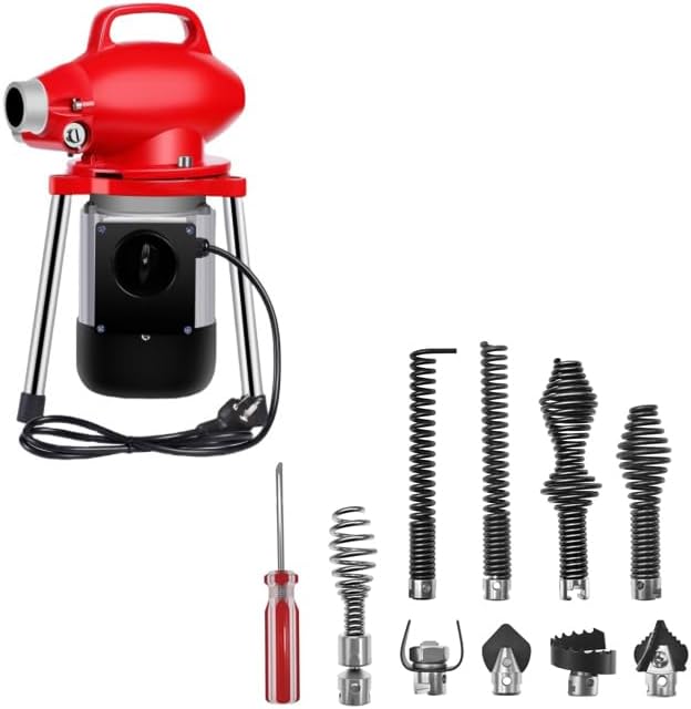 10Pcs Drain Snake Attachment Kit for Heavy-Duty Cables, for RIDGID K-400 C-4 C-6 C-7 C-8 and C-9 Drain Cleaning Machine, for 5/8" 16mm Drain Snake Cable Heads Tips