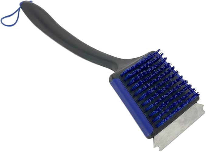 Nexgrill 19" Grill Brush with Scraper – Nylon Bristles for BBQ Cleaning – Heavy-Duty Grill Accessory for Outdoor Cooking, Camping, Tailgating - 530-0040A