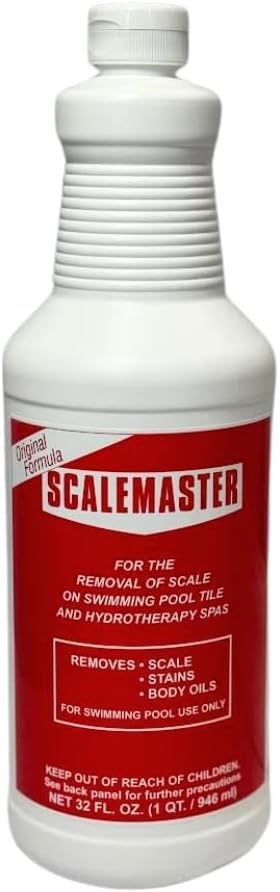 10-1350 Pool Tile Cleaner – Powerful Scale, Calcium & Stain Remover for Swimming Pools & Spas - 32 Oz (1)