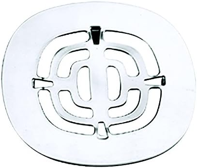 Westbrass A316-26 4-1/2" OD Brass Snap-in Shower Strainer Grid Drain Cover, Polished Chrome