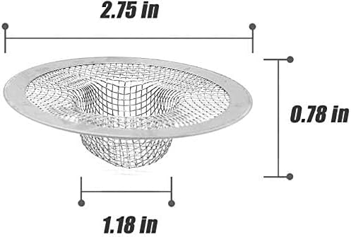 Shower Hair Drain Catcher, Stainless Steel Hair Catcher for Sink Bathroom Tub Drain Hair Catcher by Lechay (2pc)