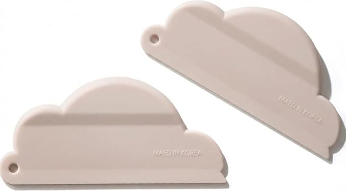 carrotez Mini Shower Mirror Squeegee for Glass Doors, Window Squeegee for Shower Glass Cleaning, Flexible & Easy Clean 2.75" x 5.9" / Ivory / 2 Pack