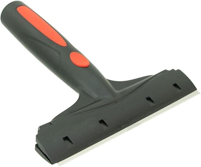 World Enterprises 6" Razor Blade Putty Knife Scraper,Ideal for Cleaning Tile, Stove, Floors, Paint, Adhesive Decals and Stickers from Windows and Glass Includes 1 Double-Edge Blade