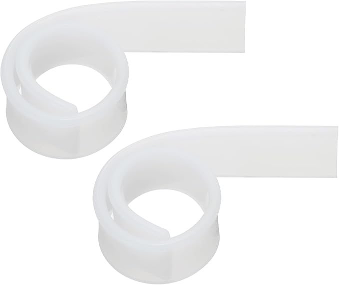 MECCANIXITY Replacement Squeegee Rubber for Window, Glass, Shower Doors, Tile Wall Cleaning, 9.84 Inch, White Pack of 2