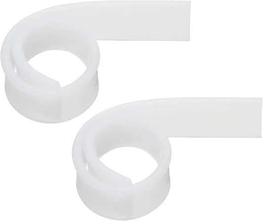 MECCANIXITY Replacement Squeegee Rubber for Window, Glass, Shower Doors, Tile Wall Cleaning, 9.84 Inch, White Pack of 2