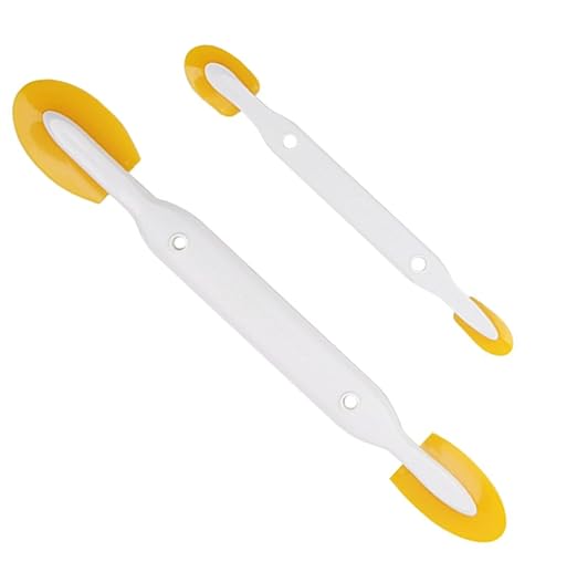 2-in-1 Double-Sided Caulking Tool Set with 4 Heads - Two-Way Silicone Finishing Tool for Bathroom Kitchen Tile Grout, Professional Sealant Smoothing Spatula, Reusable & Scratch-Free (S+L 2-Pack)