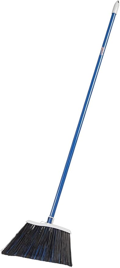 Quickie Extra-Reach Angle Broom, Flagged Bristles, Angle Broom for Garages, Courtyard, Sidewalks, Decks and Outdoor Surfaces, Perfect for Home Kitchen Room Office Floor