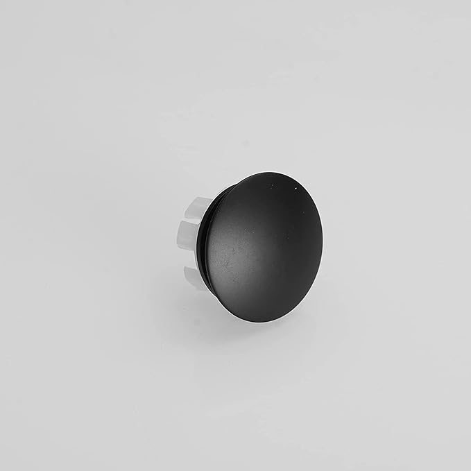 BWE Sink Basin Trim Overflow Ring Cover Black Bathroom Vessel Vanity Basin Bath Sink Brass Insert in Hole Round Caps Double