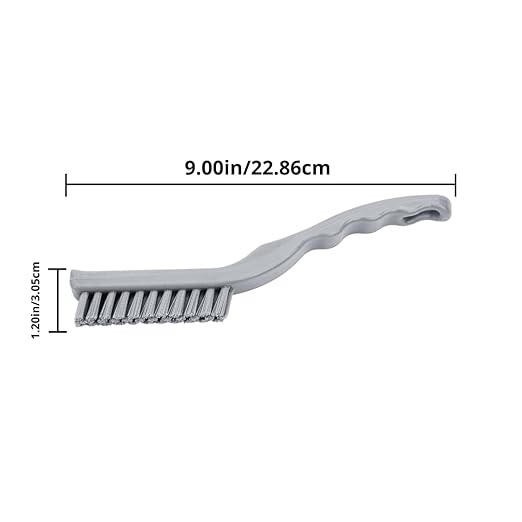 SPARTA Detail Brush Grout Brush, Crevice Brush with Hanging Hole for Bathroom, Kitchens, Countertop, Plastic, 9 Inches, Orange, (Pack of 6)