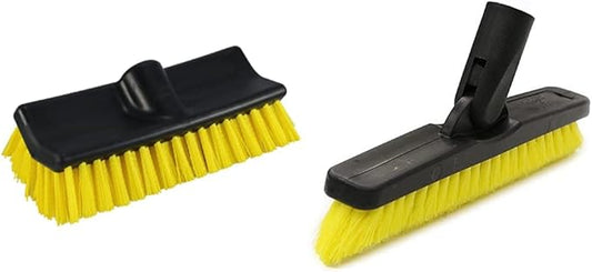 Unger Professional Hydropower Bi-Level Scrub Brush Head, 10" & Swivel Grout and Corner Scrub Brush Head