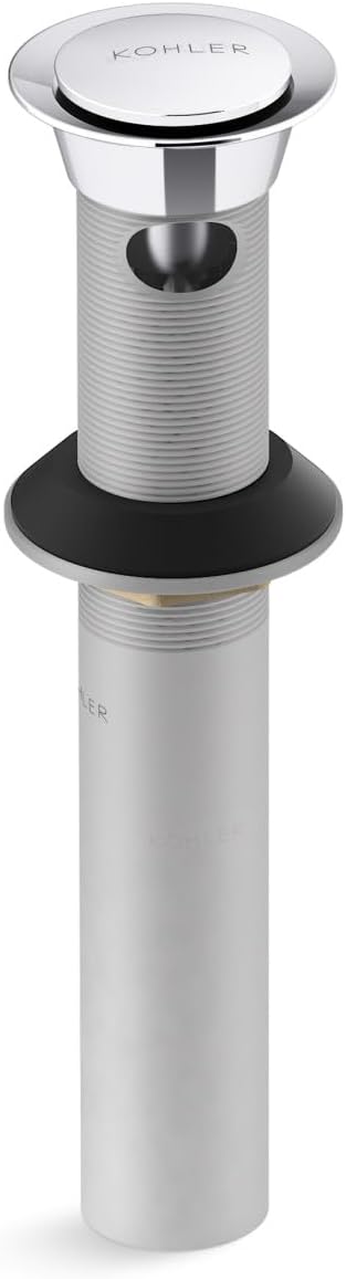 Kohler K-25322-CP Bathroom sink clicker drain with overflow, Polished Chrome
