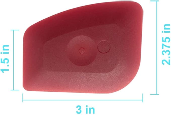Pan Scrapers Dish Scraper Tool Set, 8Pack Cast iron Cleaner Scraper Multifunctional Scraper Polycarbonate Plastic Pan Pot Scraper, Iron Skillet Scraper Scrubber for Cleaning Grease, Kitchen (Red)