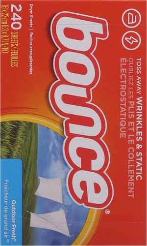 Bounce Fabric Softener Sheets,Outdoor Fresh Scent,240 Count (Pack of 4)