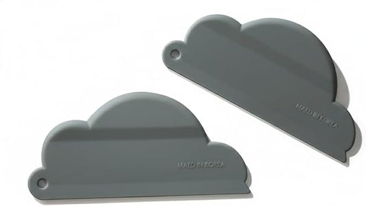 carrotez Mini Shower Mirror Squeegee for Glass Doors, Window Squeegee for Shower Glass Cleaning, Flexible & Easy Clean 2.75" x 5.9" / Gray / 2 Pack