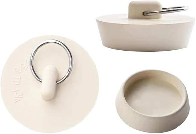 6 Sizes of Sink Stoppers, Bathtub Drain Stopper with Ring Suitable, Rubber Sink Drain for Kitchen, Bathroom and Laundry Sink, Bathtub Accessories