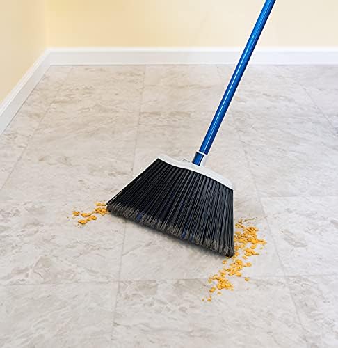 Quickie Extra-Reach Angle Broom, Flagged Bristles, Angle Broom for Garages, Courtyard, Sidewalks, Decks and Outdoor Surfaces, Perfect for Home Kitchen Room Office Floor