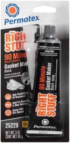 Permatex 25228 The Right Stuff 90 Minute Black Gasket Maker, 3 oz, 1 Count (Pack of 12)