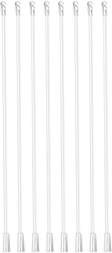 Angoily Blind Wands Replacement Rods with Hook and Grip 17 Inch Vertical Blinds Tilt Rods for Window Curtain Accessories Smooth Plastic Tilt Stick for Home and Office