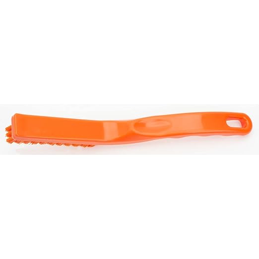 SPARTA Plastic Grout Brush, Scrub Brush, Crevice Brush with Hanging Hole for Cleaning Narrow Spaces, 9 Inches, Orange (Pack of 2)