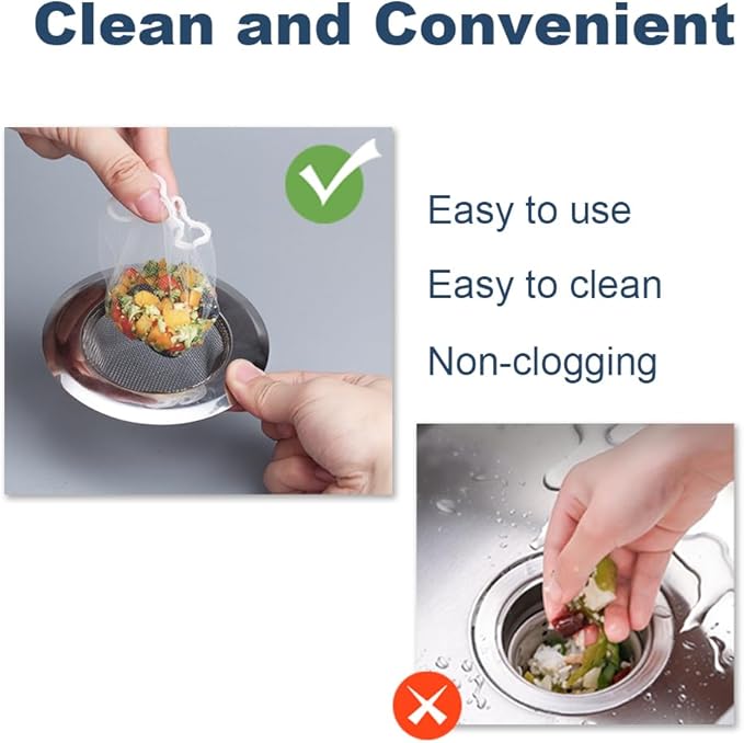 250 PCS Kitchen Disposable Mesh Sink Strainer Bag and PP Extraction Box Fits All Size Sink Strainer Elastic Anti-clogging Sink Drain Strainer Collecting Kitchen Food Waste Garbage