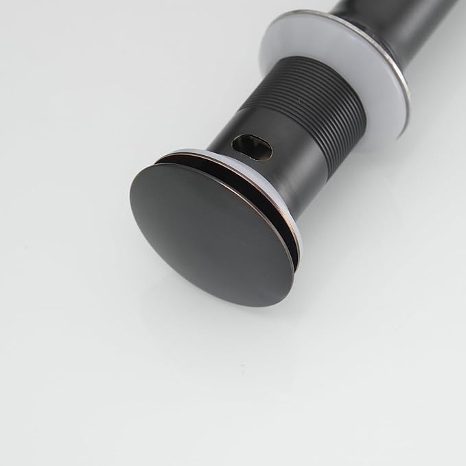 Bathroom Sink Drain with Overflow Vessel Vanity Pop Up Drain Assembly Stopper Lavatory Commercial Bath Brass Fits Bathroom Standard Sink Hole 1-1/2" to 1-3/4" Oil Rubbed Bronze, P03ORB