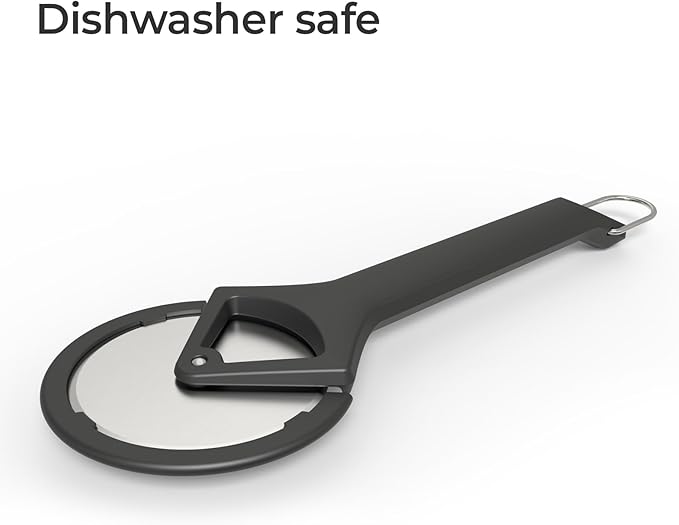 Everdure Pizza Cutter Wheel - Powerful One-Cut Stainless Steel Blade, Durable and Comfortable Grip, Protective Case Included, Dishwasher Safe, Ideal for Pizza Lovers, Chefs, Cooks, Bakers