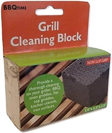 Handy Housewares Grill Cleaning Block - Non-Slip Grip Natural Pumice Stone BBQ/Flat Top Griddle Cleaner Brick (3-Pack)