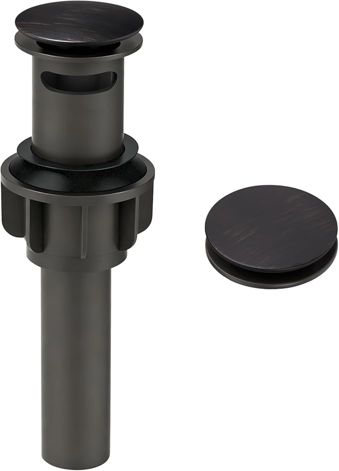 Pop Up Drain for Bathroom Sink, ARCORA Oil Rubbed Bronze Vessel Sink Drain with Overflow, Pop Up Bathroom Sink Stopper