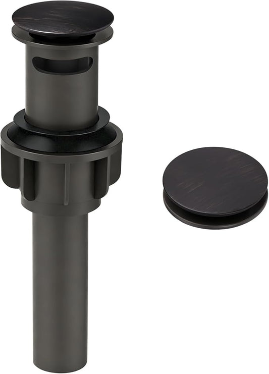 Pop Up Drain for Bathroom Sink, ARCORA Oil Rubbed Bronze Vessel Sink Drain with Overflow, Pop Up Bathroom Sink Stopper