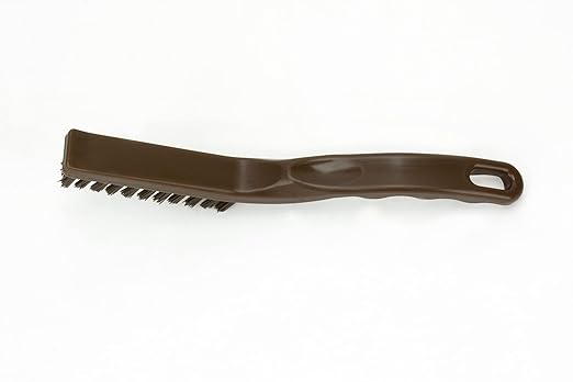 SPARTA Plastic Grout Brush, Crevice Brush with Hanging Hole for Cleaning Narrow Spaces, 9 Inches, Brown