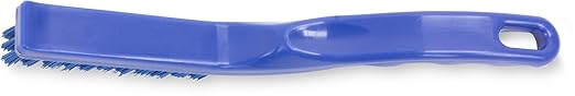 SPARTA Detail Brush Grout Brush, Crevice Brush with Hanging Hole for Bathroom, Kitchens, Countertop, Plastic, 9 Inches, Blue, (Pack of 6)