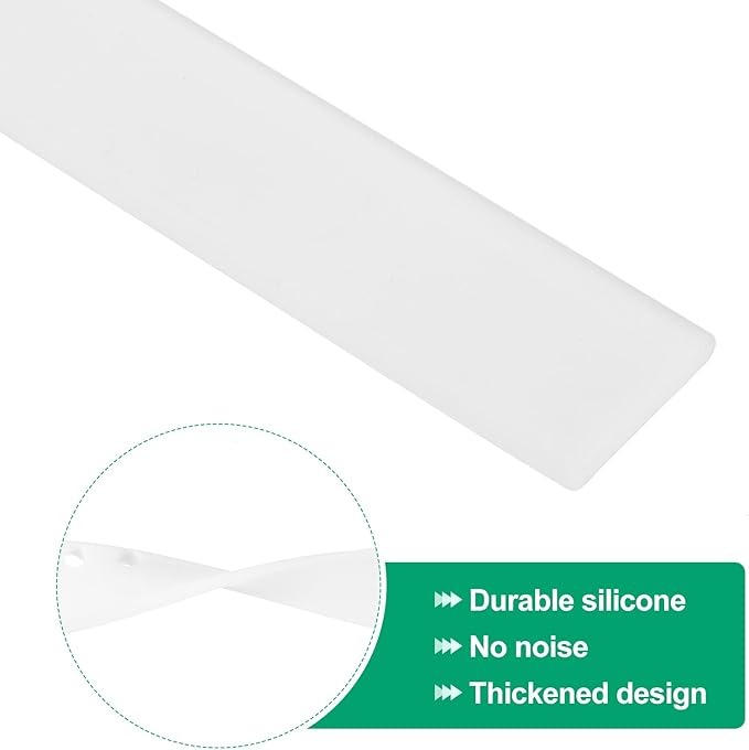uxcell 2Pcs 10 Inch Window Glass Shower Doors Replacement, Squeegee Rubber for Window Glass Shower Doors Tile Wall Cleaning, White