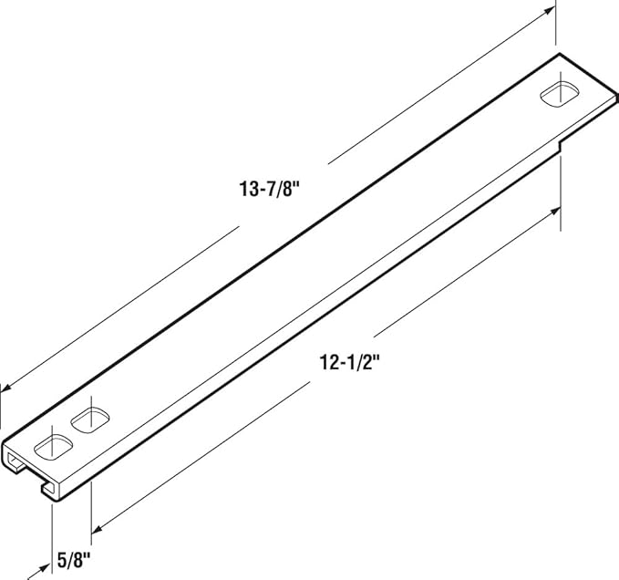 Prime-Line H 3529 12-1/2 In., Aluminum, Casement Track (1 Set)