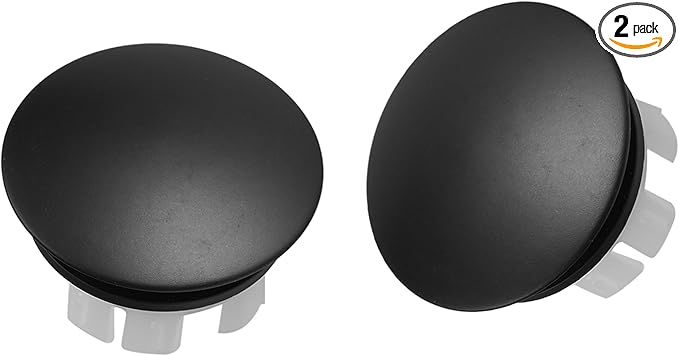 BWE Sink Basin Trim Overflow Ring Cover Black Bathroom Vessel Vanity Basin Bath Sink Brass Insert in Hole Round Caps Double