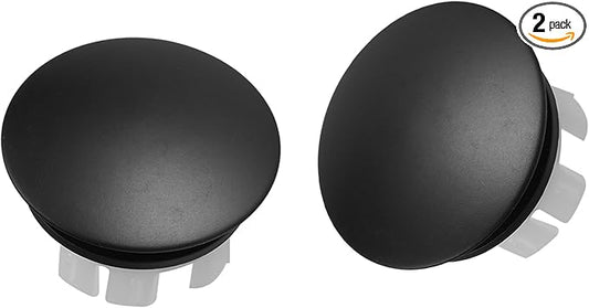 BWE Sink Basin Trim Overflow Ring Cover Black Bathroom Vessel Vanity Basin Bath Sink Brass Insert in Hole Round Caps Double