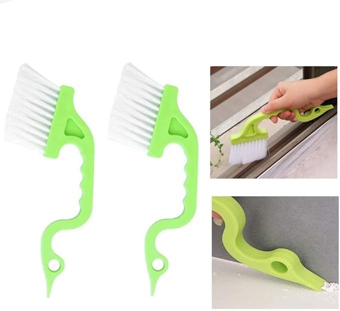 BAIHUI Hand-held Groove Gap Cleaning Tools, Window Door Sliding Track Cleaning Brush, for Cleaning Quickly Clean All Corners and Gap ,6 Pieces