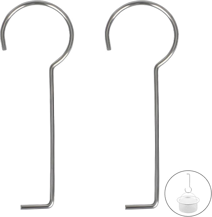 2 Pcs Drain Key Stainless Steel Drain Grate Puller Lift Out Key Drain Grate Lifting Hook for Shower Drain Cleaning, 2.5 mm / 0.1 Inch Thick, No Easily Bend