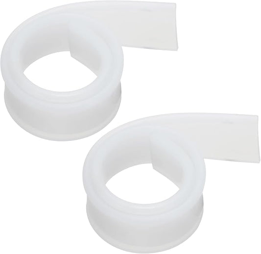 MECCANIXITY Replacement Squeegee Rubber for Window, Glass, Shower Doors, Tile Wall Cleaning, 11.81 Inch, White Pack of 2