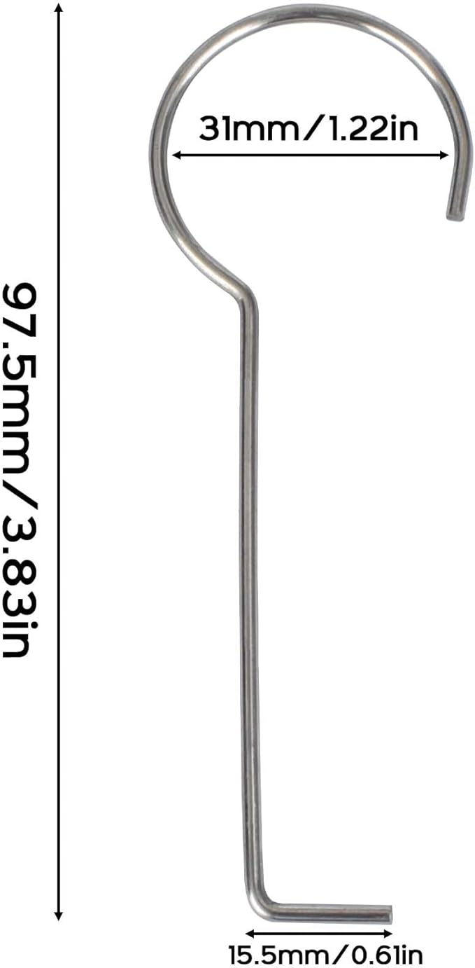 2 Pcs Drain Key Stainless Steel Drain Grate Puller Lift Out Key Drain Grate Lifting Hook for Shower Drain Cleaning, 2.5 mm / 0.1 Inch Thick, No Easily Bend