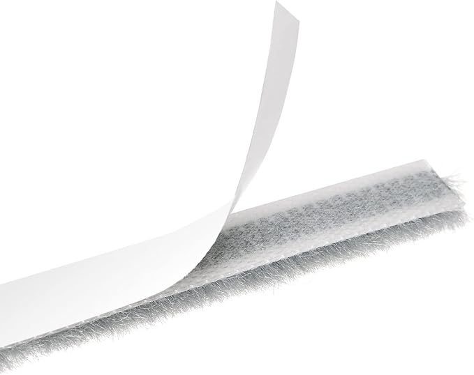uxcell Weather Stripping Brush, 26ft L x 0.35" W x 0.2" H Self-Adhesive Seal Weatherstrip Sweep Brush Gray for Door Window